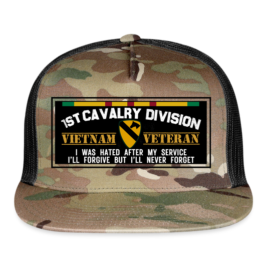 1st Cavalry Division Camouflage Cap - Vietnam Veteran - MultiCam\black