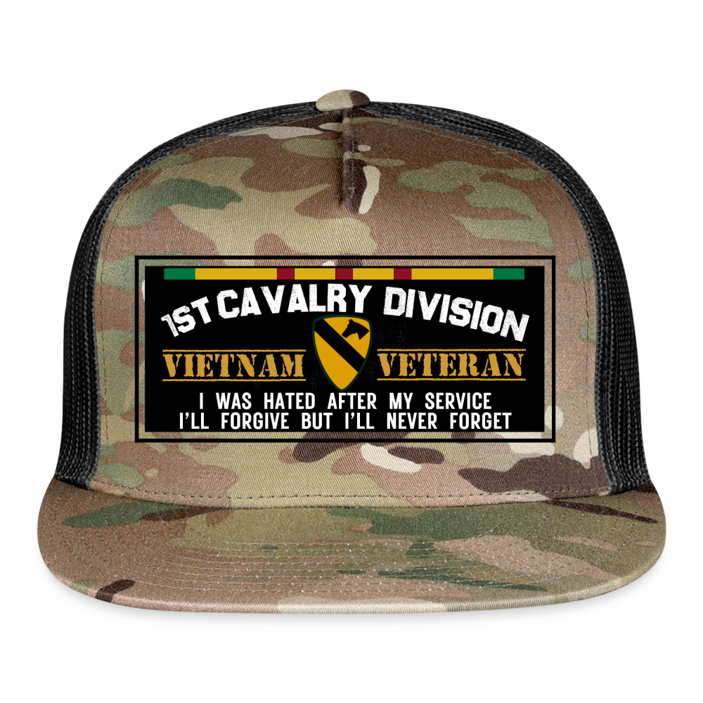 1st Cavalry Division Camouflage Cap - Vietnam Veteran - MultiCam\black