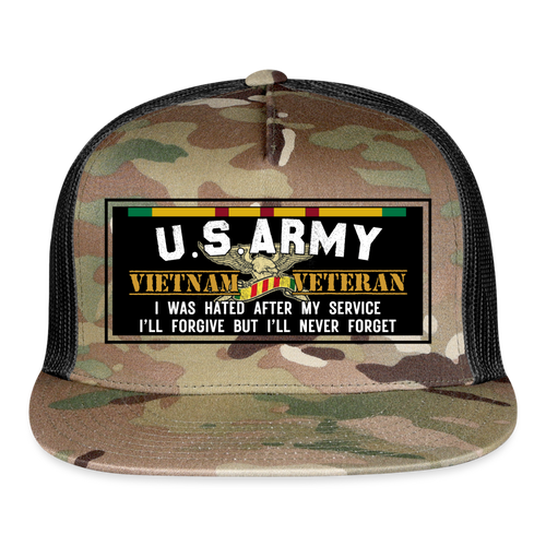 US Army Camouflage Cap - Vietnam Veteran - MultiCam\black