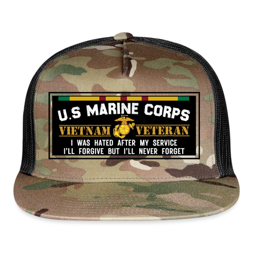 US Marine Corps Camouflage Cap - Vietnam Veteran - MultiCam\black