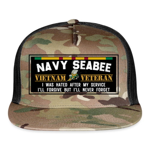 Navy Seabee Camouflage Cap - Vietnam Veteran - MultiCam\black