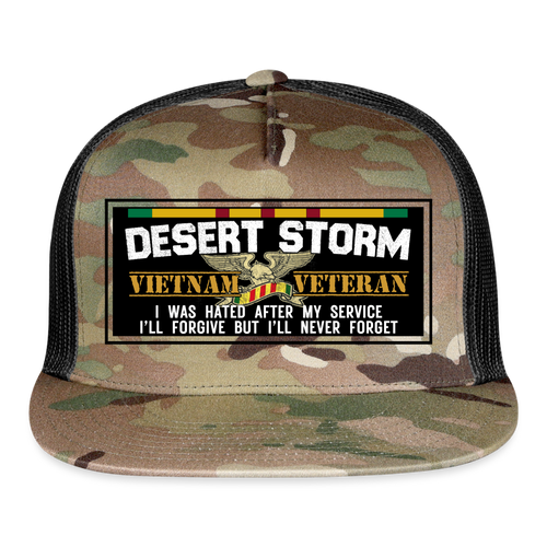 Desert Storm Camouflage Cap - Vietnam Veteran - MultiCam\black