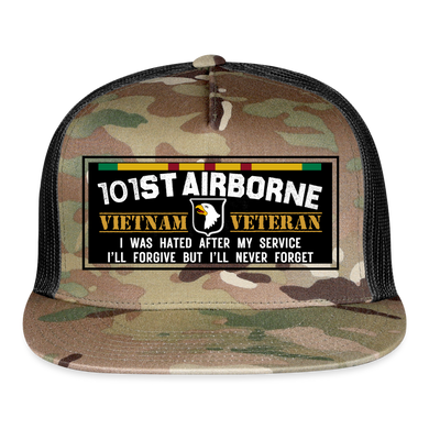 Vietnam Veteran - 101st Airborne Camouflage Cap -  MultiCam\black