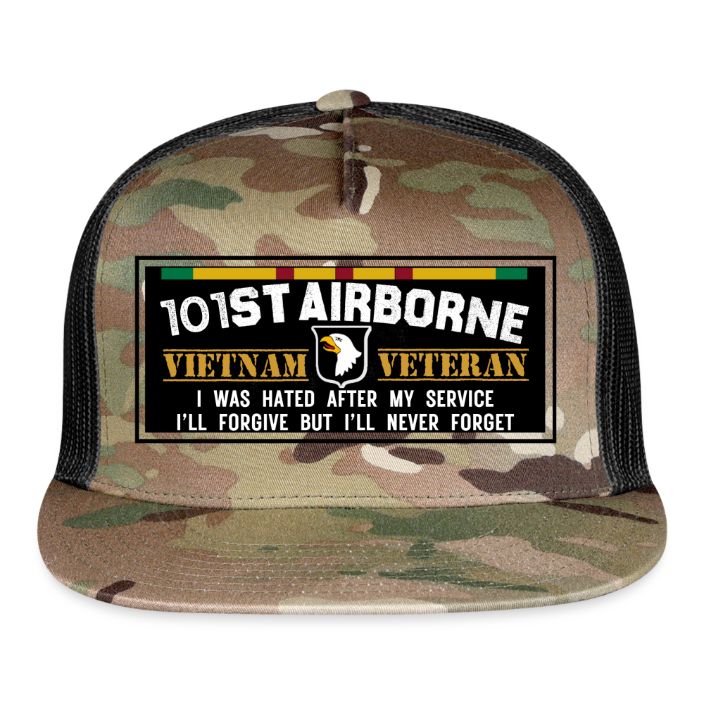 Vietnam Veteran - 101st Airborne Camouflage Cap -  MultiCam\black