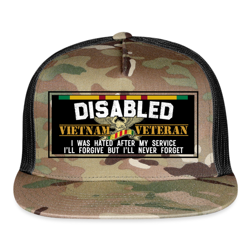 Disabled Camouflage Cap - Vietnam Veteran - MultiCam\black