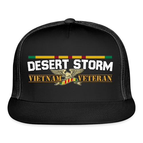 Desert Storm Vietnam Veteran Warrior Cap - black/black