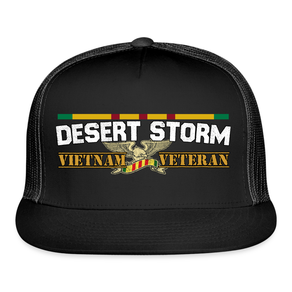 Desert Storm Vietnam Veteran Warrior Cap - black/black