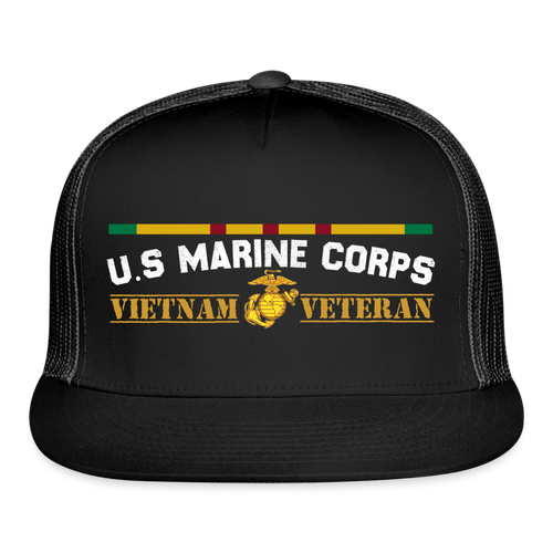 US Marine Corps Vietnam Veteran Warrior Cap - black/black