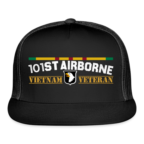 101st Airborne Vietnam Veteran Warrior Cap - black/black