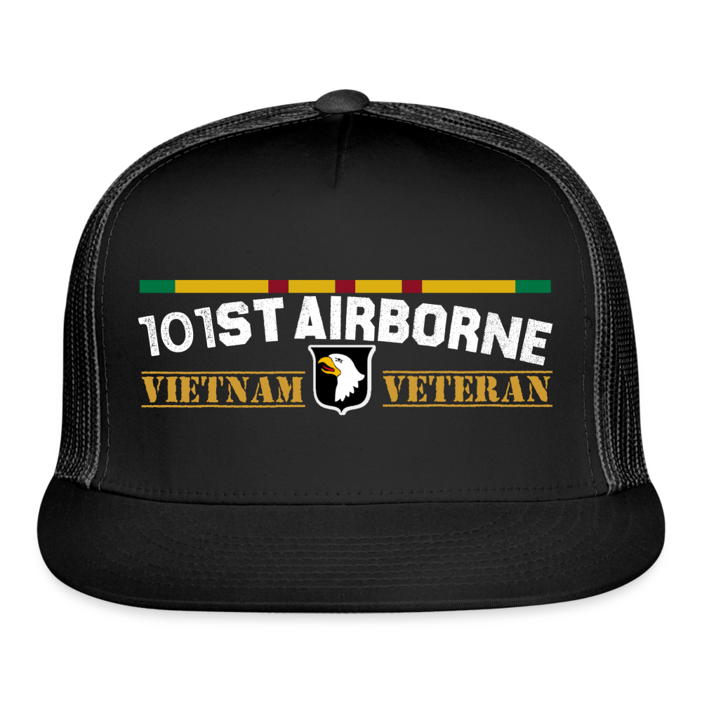 101st Airborne Vietnam Veteran Warrior Cap - black/black