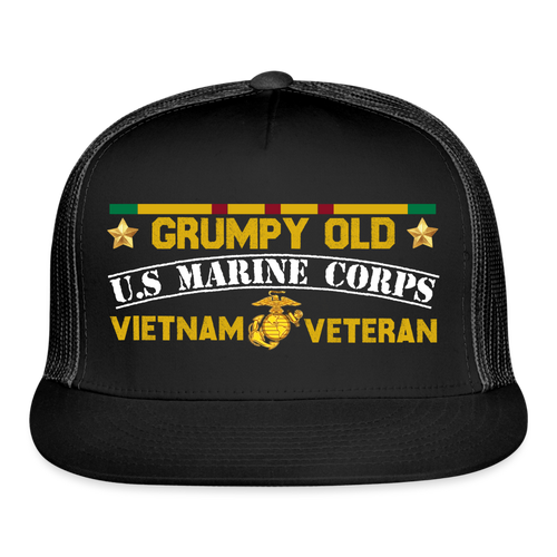 Grumpy Old US Marine Corps Vietnam Veteran - black/black