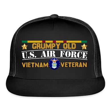 Grumpy Old US Air Force Vietnam Veteran - black/black