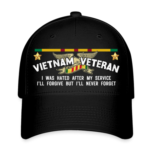 Never Forget Sacrifice of Vietnam Veteran Baseball Cap - black